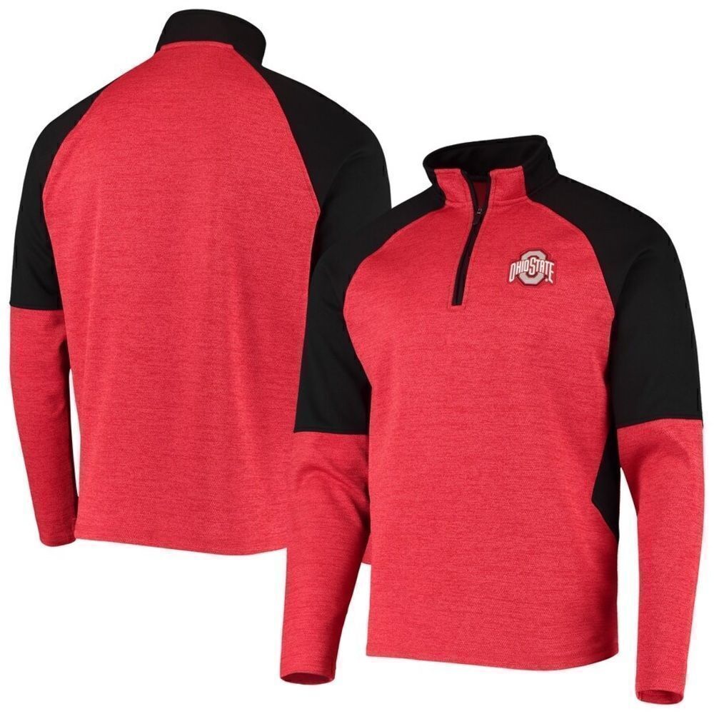 Ohio State Buckeyes NCAA Essential Knit Crewneck Fleece Zip Up Jacket